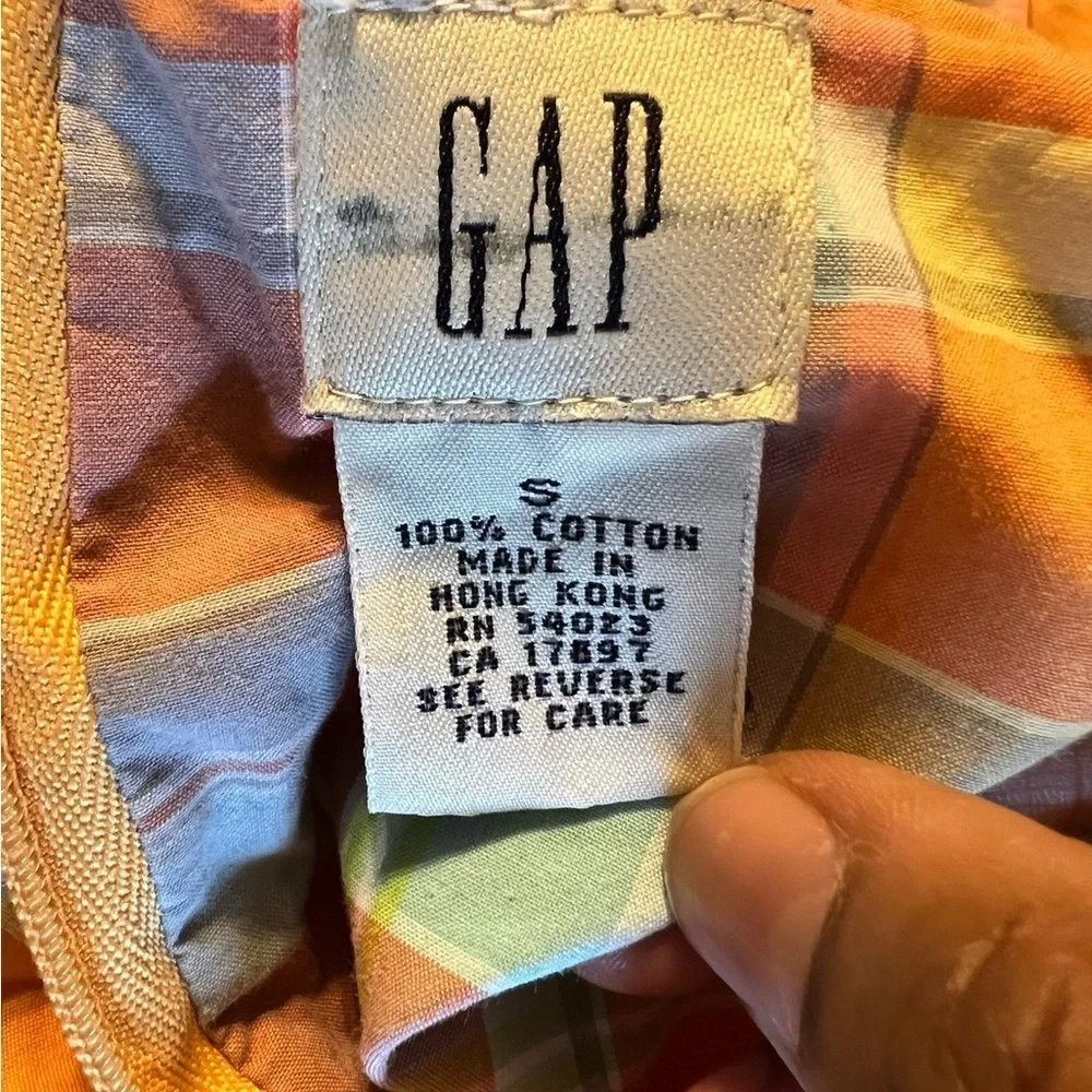 Gap Vintage Y2K Girls Tank Top - Square High Neck - Size Small - Plaid